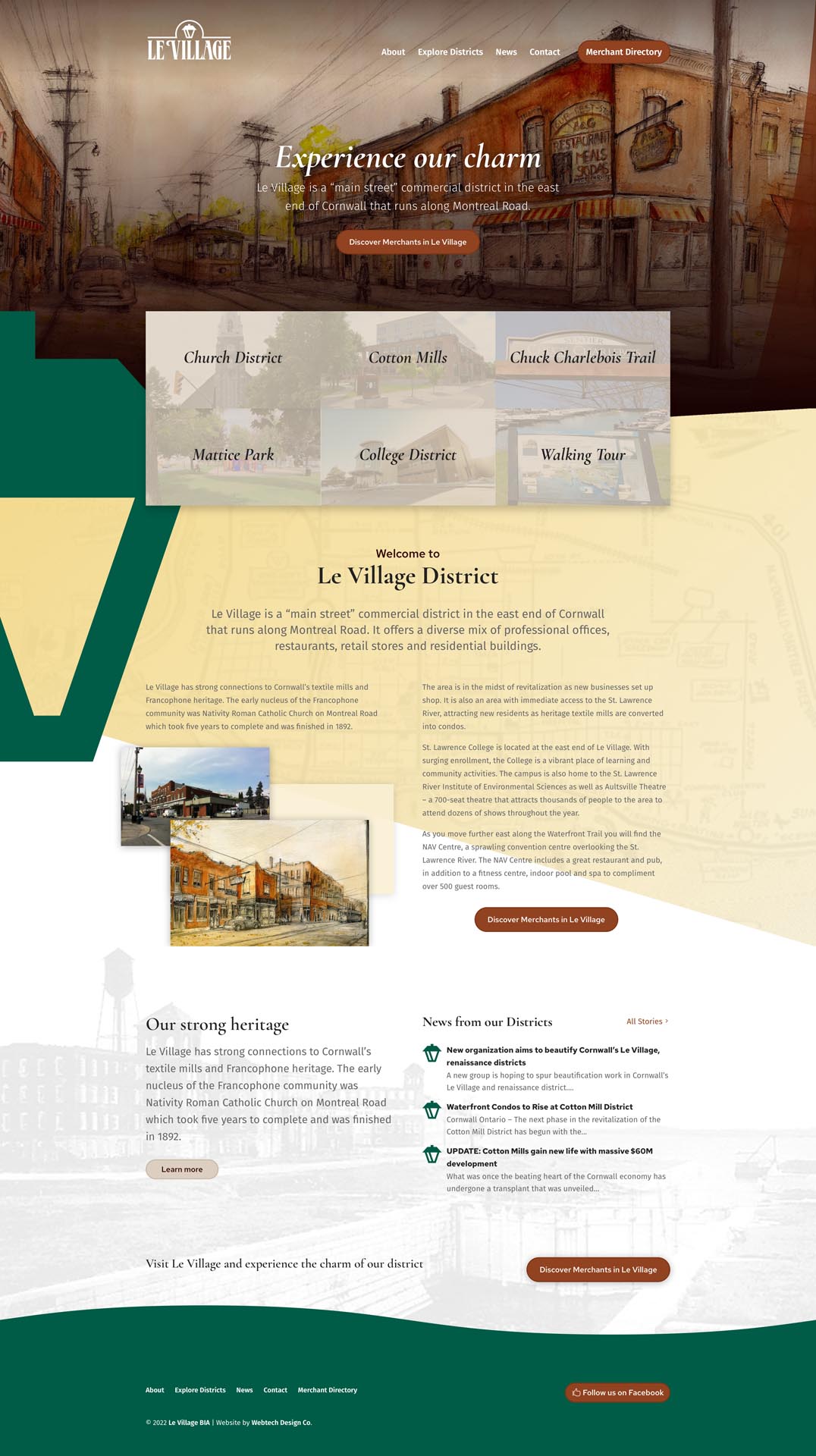 Not-For-Profit website design services for Le Village in in Cornwall