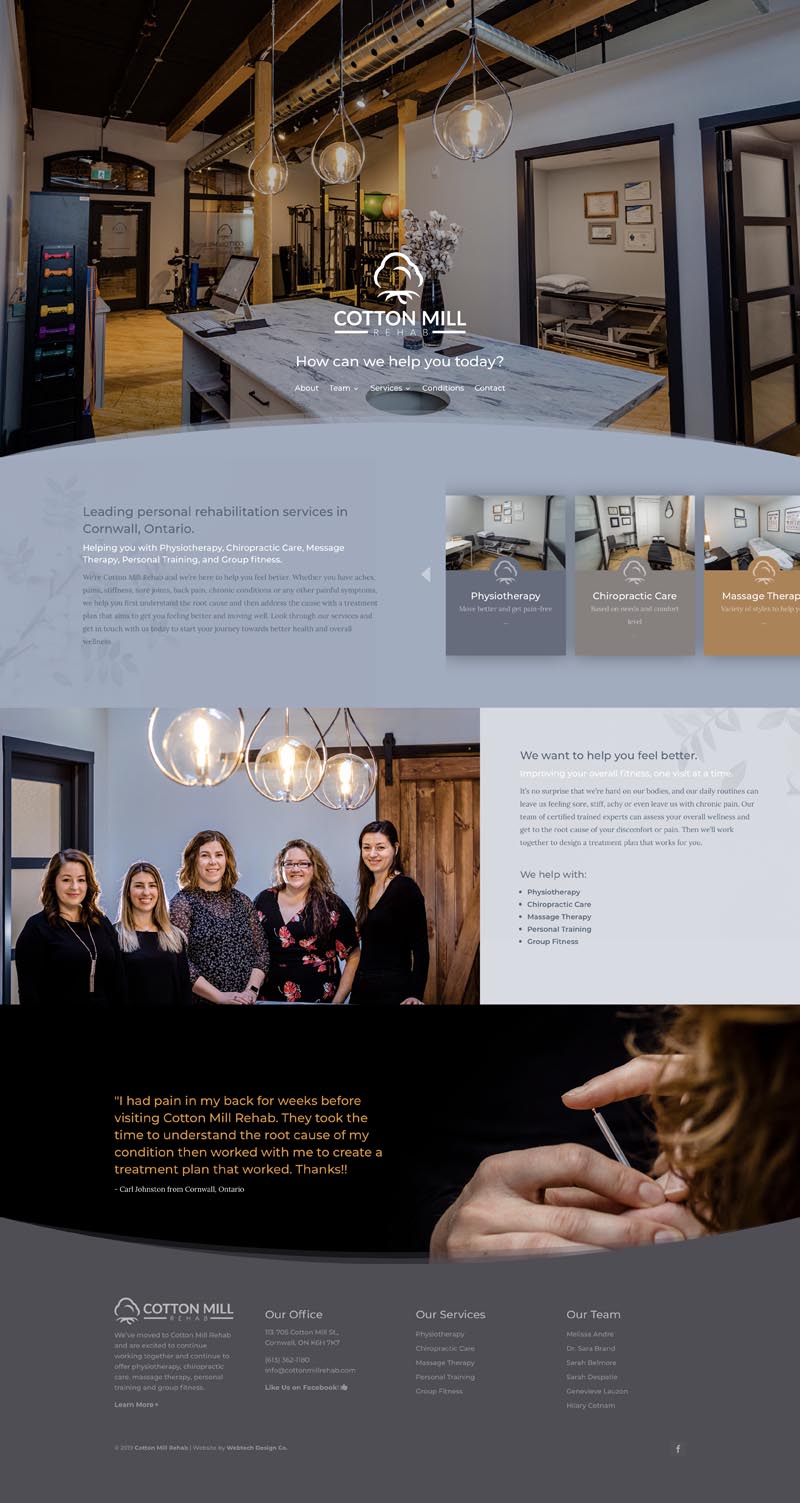 Digital branding and marketing for Cornwall business Cotton Mill Rehab