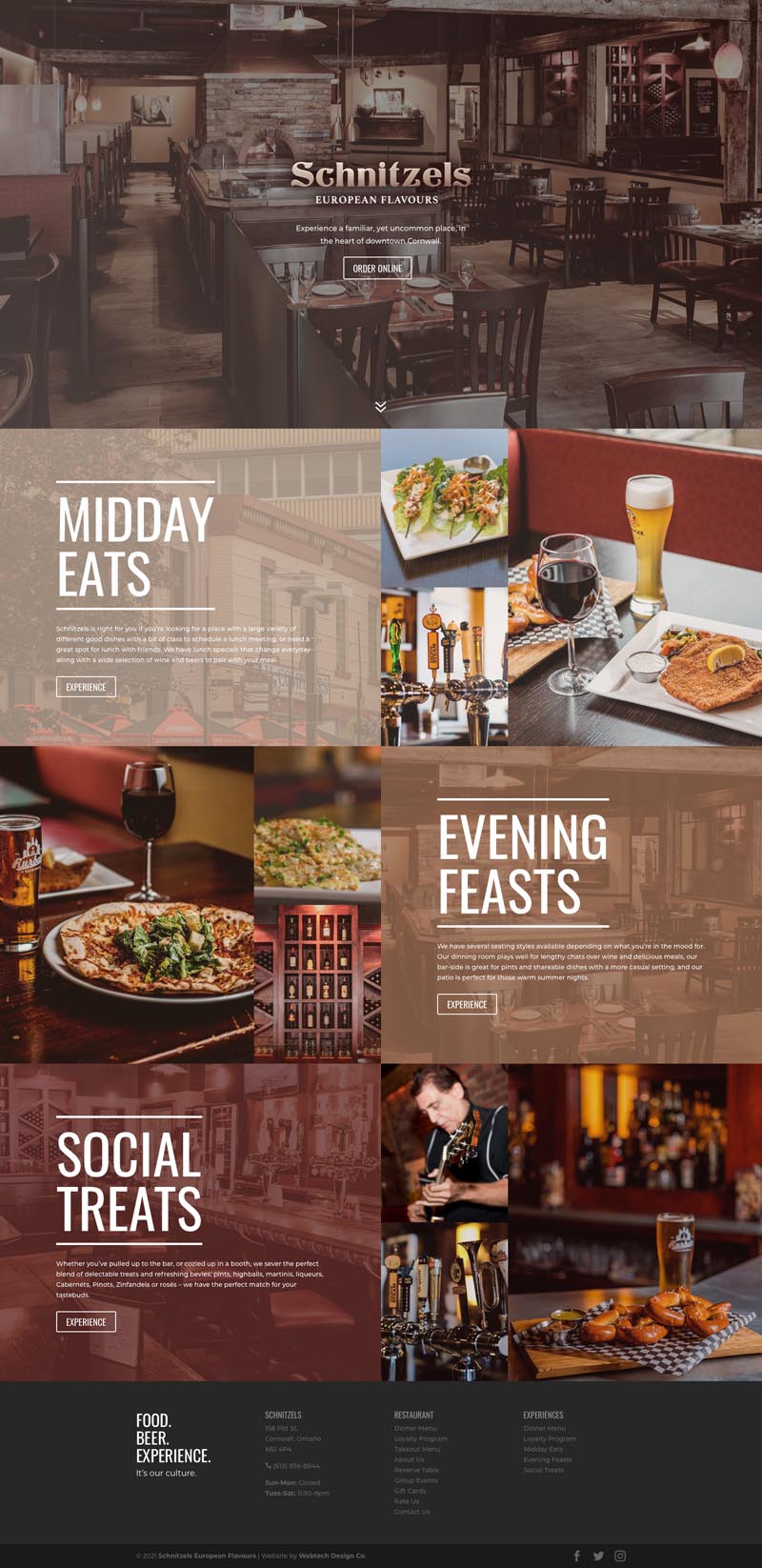 Digital marketing and branding for businesses in Cornwall for Schnitzels restaurant