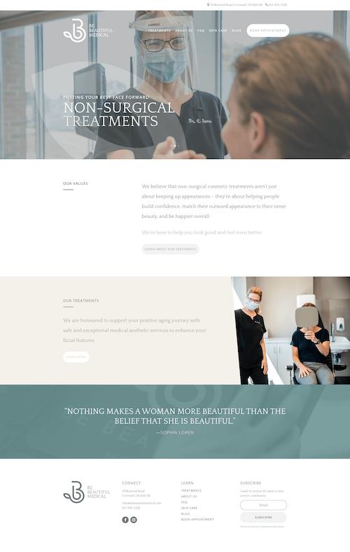 Cornwall Ontario small business website design project completed by our marketing agency
